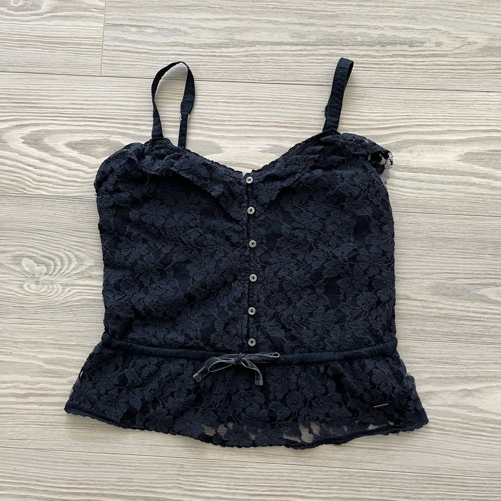 Abercrombie blue lace tank top.